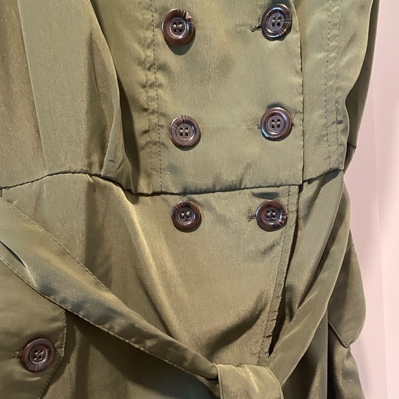 Army green. Satin/Sateen feel. Dressy to Casual attire. Great for a day party - Picture 4 of 4